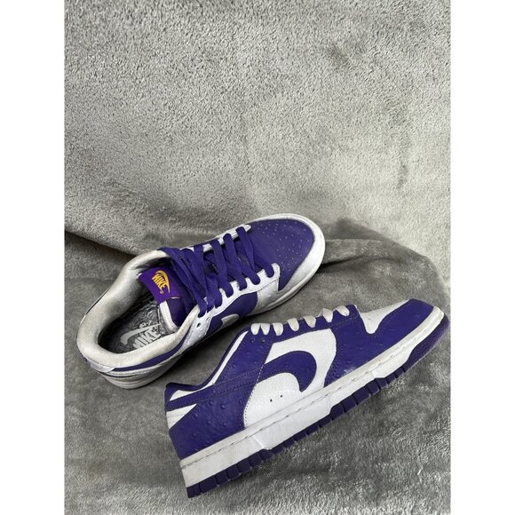 Nike Dunk Low SE Flip The Old School Women’s 6.5 Purple White Ostrich DJ4636 - Picture 8 of 11